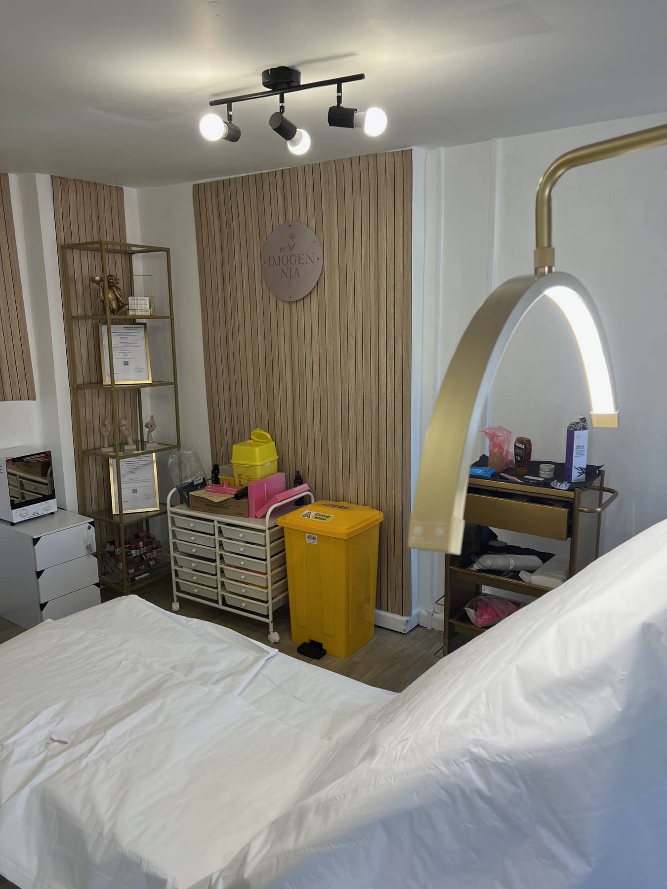 By Imogen Nia treatment room at Cloud Nine